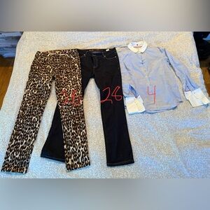 Kate Spade lot - Size 28 jeans, size 4 French cuff shirt